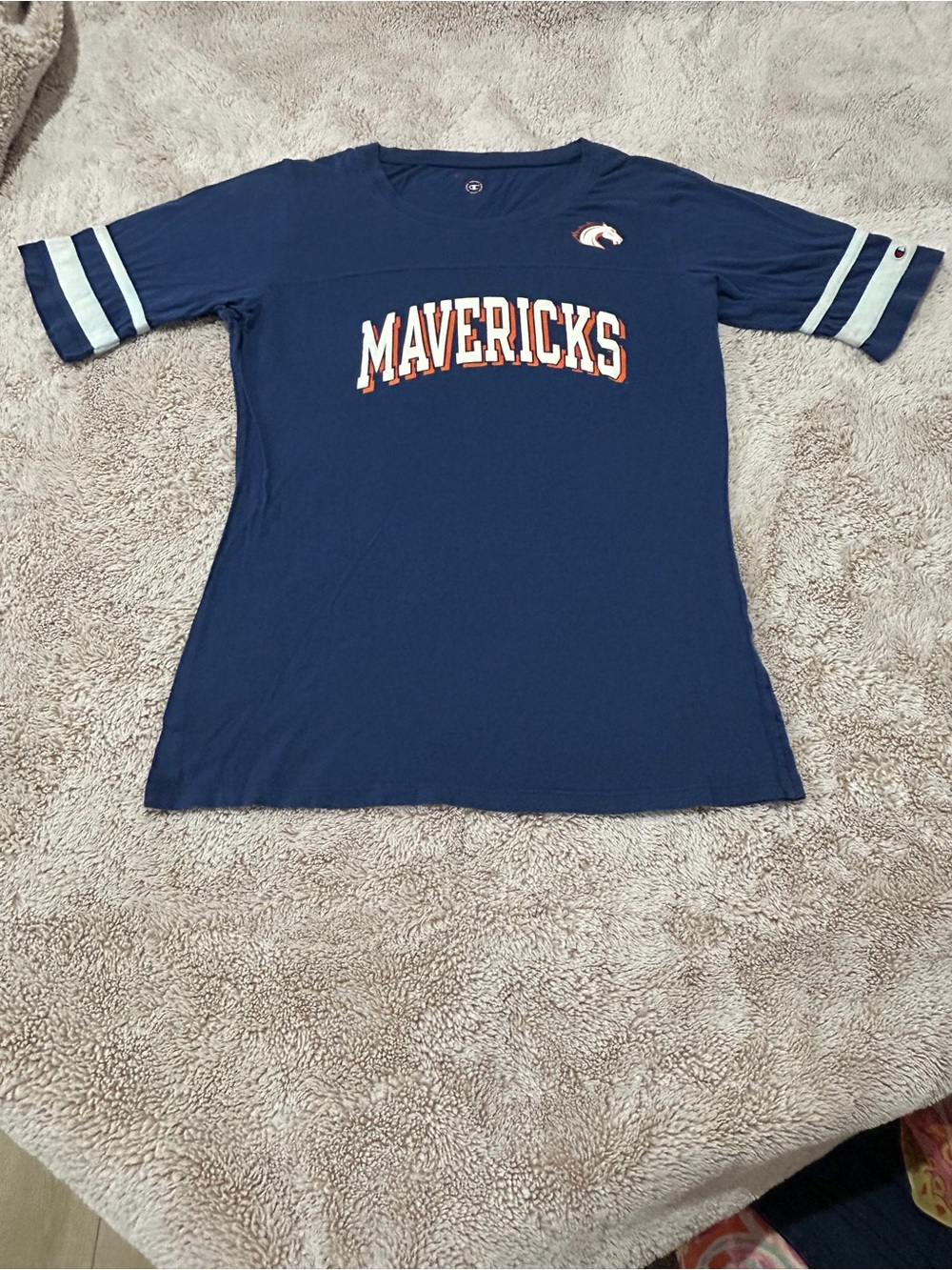Champion Navy & Light Blue Mavericks Short Sleeve Tee